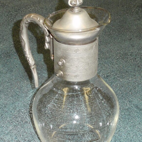 Corning Glass Heat Proof Coffee Tea Pot Silver Plate Carafe - CHRISTMAS GIFT! - Picture 3 of 7